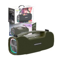COLUNA PORTÁTIL BLUETOOTH HOPESTAR A6X COM LUZES COLORIDAS DE MÚSICA TWS/HANDS-FREE/U DISK/TF/AUX SUPORTE POWER BANK 55W VERDE COLUNA PORTÁTIL BLUETOOTH HOPESTAR A6X COM LUZES COLORIDAS DE MÚSICA TWS/HANDS-FREE/U DISK/TF/AUX SUPORTE POWER BANK 55W VERDE
